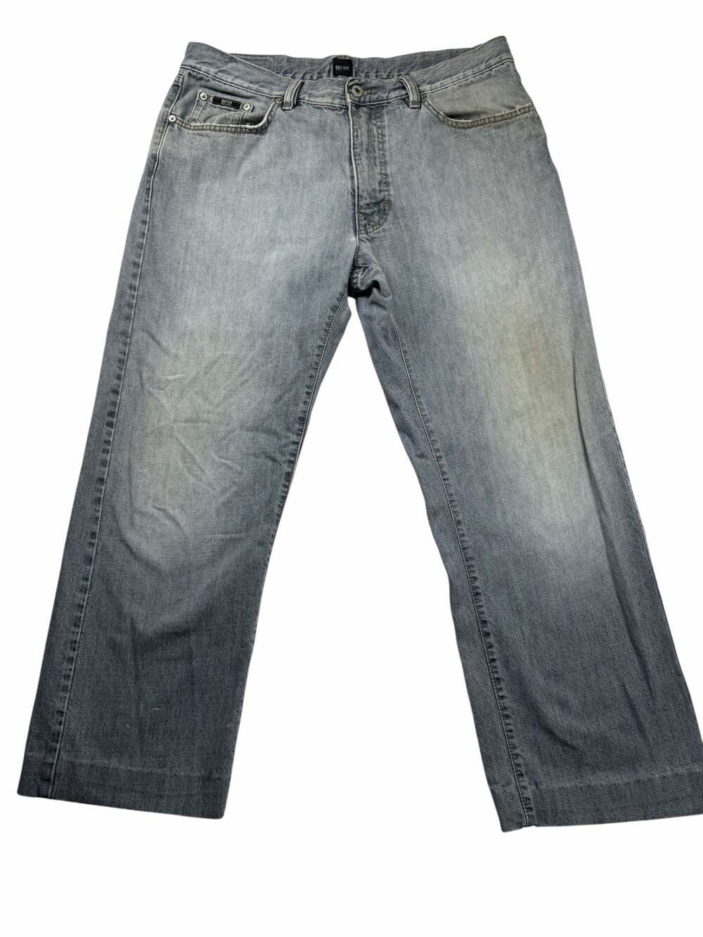 Boss Hugo Boss Texas Jeans Mens 36x34 Light Wash Straight Leg Denim Pants
